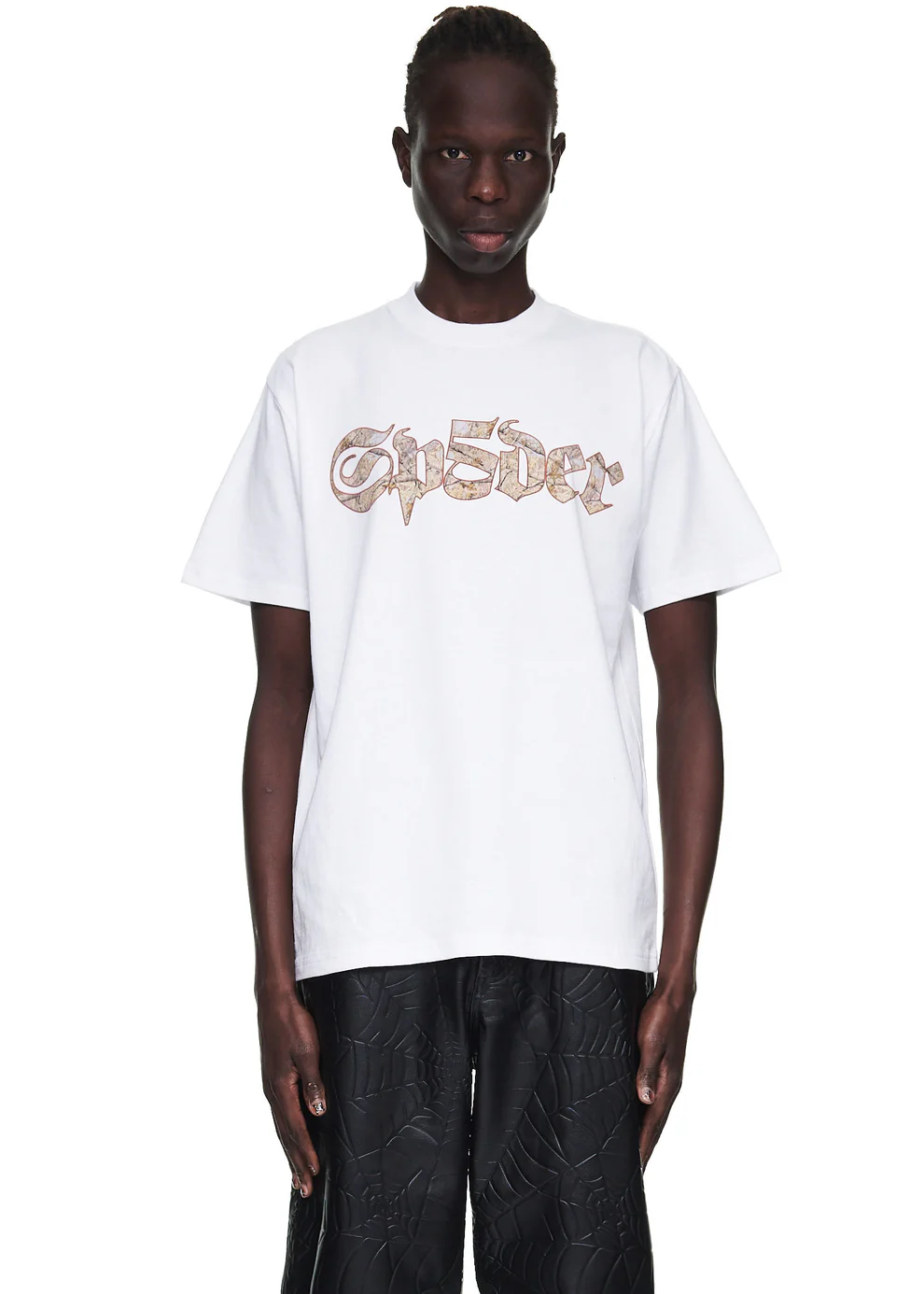 white sp5der shirt
